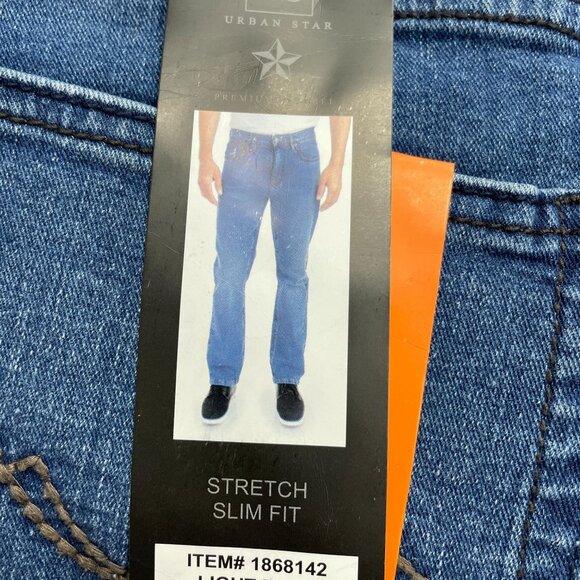 NEW Urban Star Premium Apparel Men's 42x32 Stretch Slim Fit Jeans - Picture 5 of 7